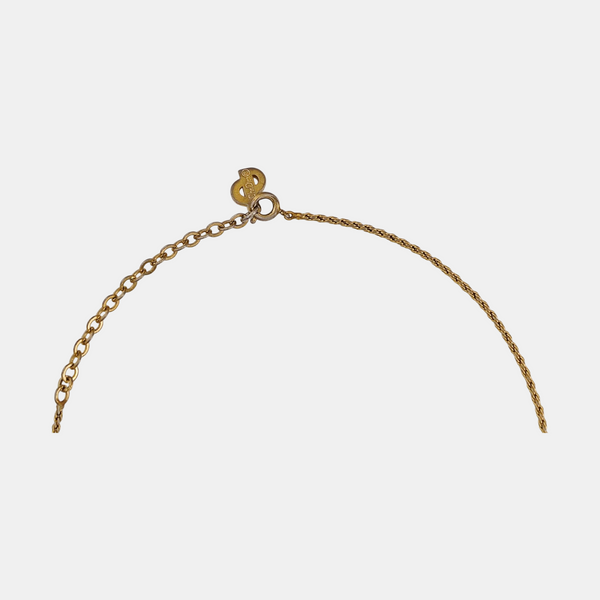 Twist Round Metal Gold Necklace