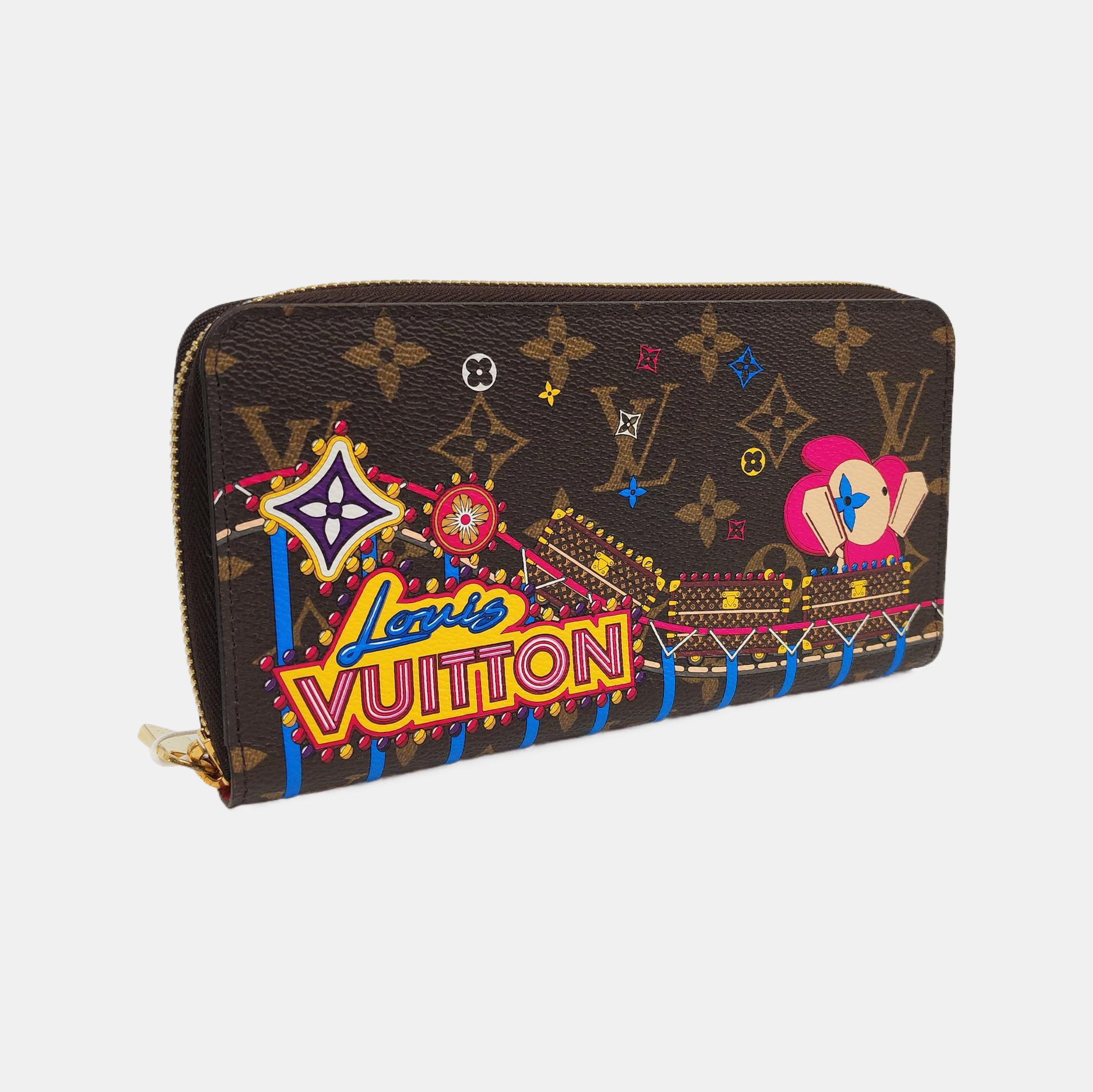 ZIPPY Monogram Coated Canvas Brown Wallet