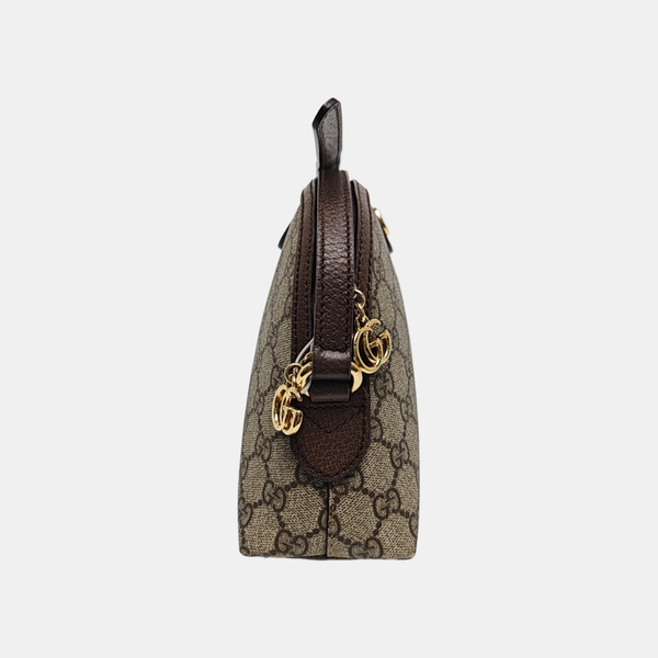 Ophidia Small Monogram Lona Revestida Beige