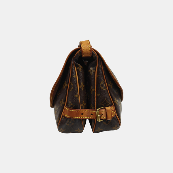 SAUMUR 30 Monogram Coated Canvas Brown