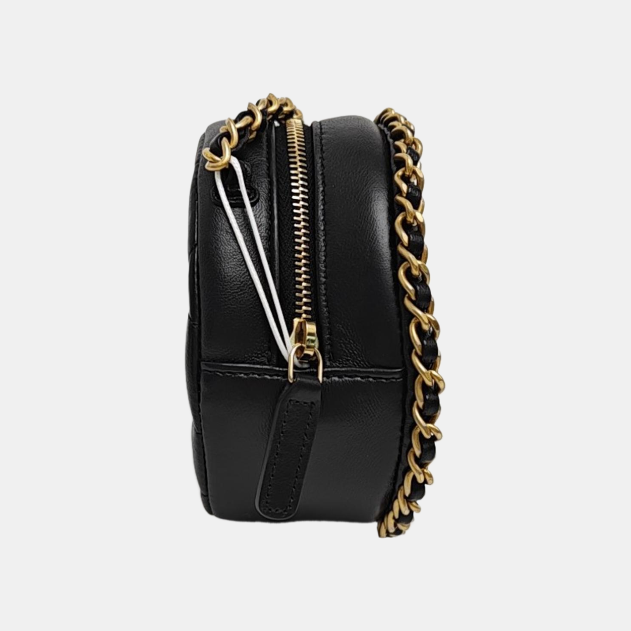 Quilted Lambskin Shoulder Bag Black