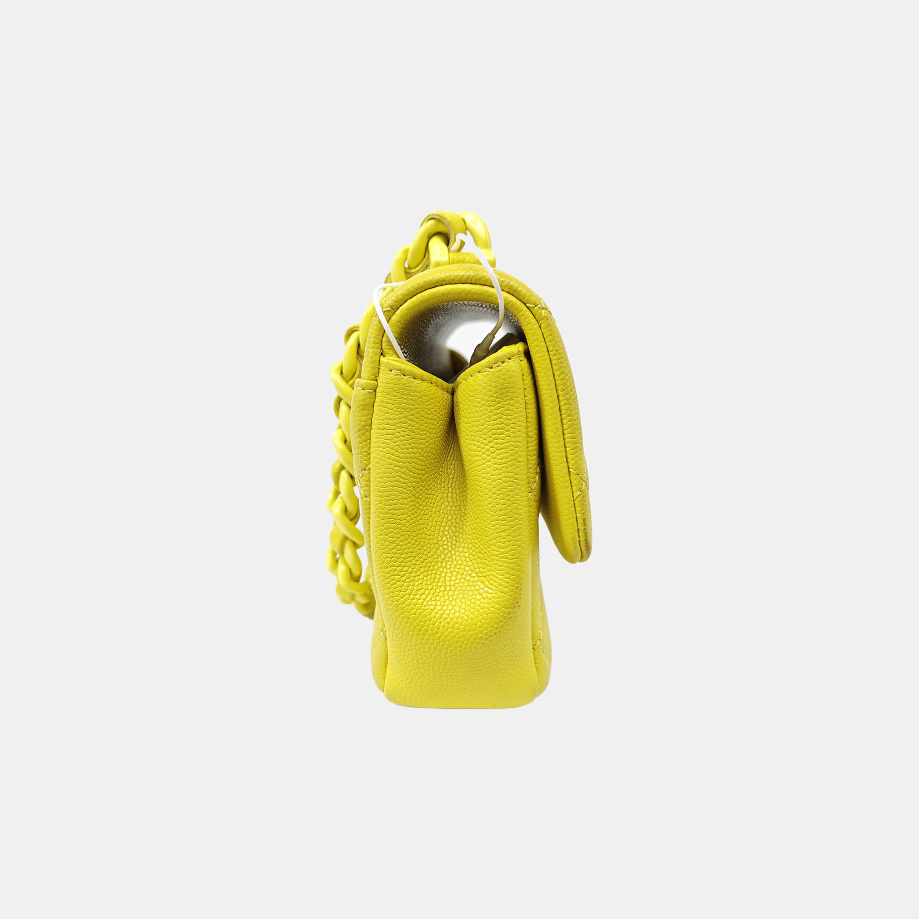 Quilted Grained Calfskin Crossbody Bag Yellow