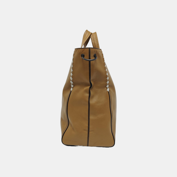 Calfskin Shoulder Bag Brown