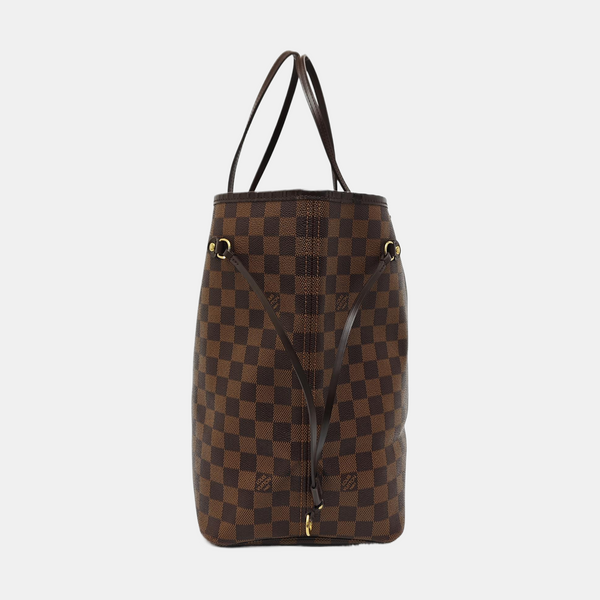 NEVERFULL GM Damier Ebene Coated Canvas Brown