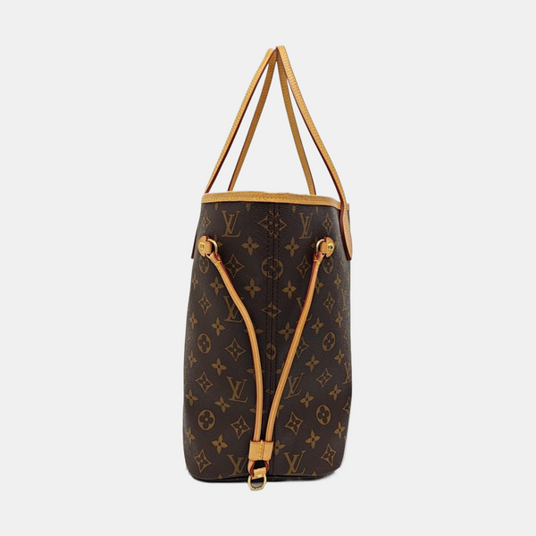 NEVERFULL MM Monogram Coated Canvas Brown