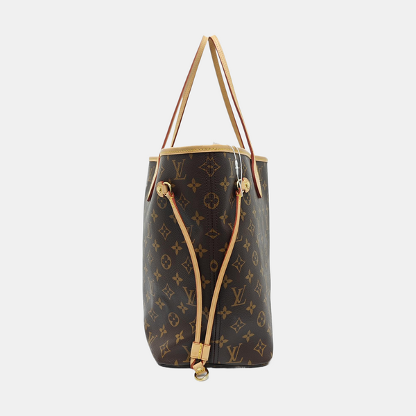 NEVERFULL MM Monogram Coated Canvas Brown