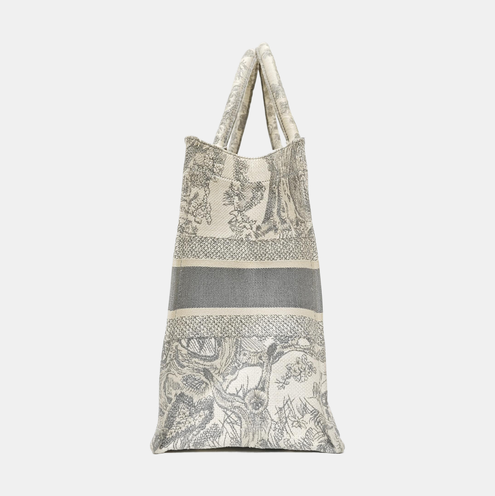 Book Tote Medium Fabric Gray