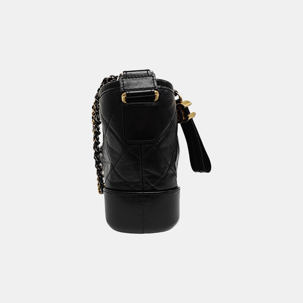 GABRIELLE Small Quilted Calfskin Black