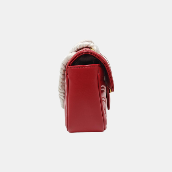 GG Marmont Small Quilted Calfskin Red