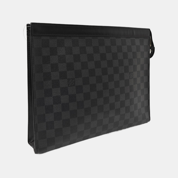 Pochette Voyag GM Damier Graphite Coated Canvas Gray