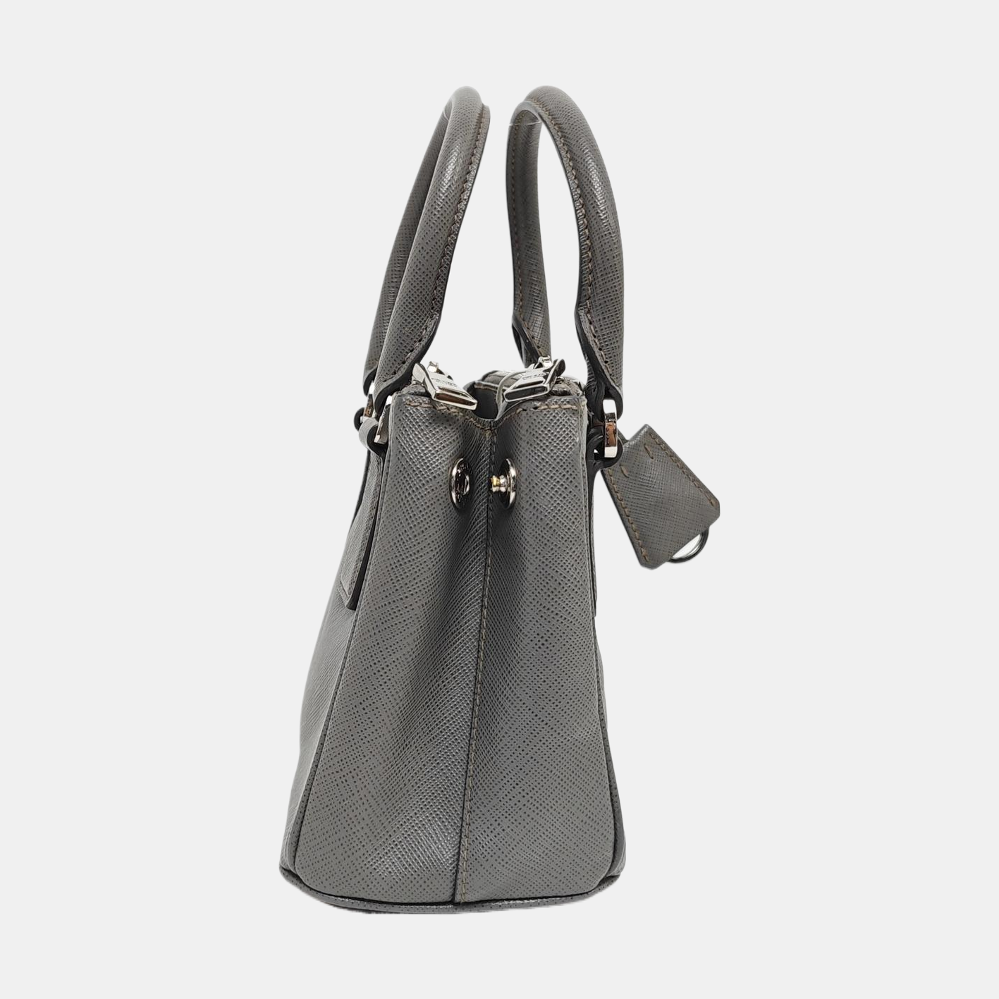 Galleria Super Mini Saffiano Calfskin Gray