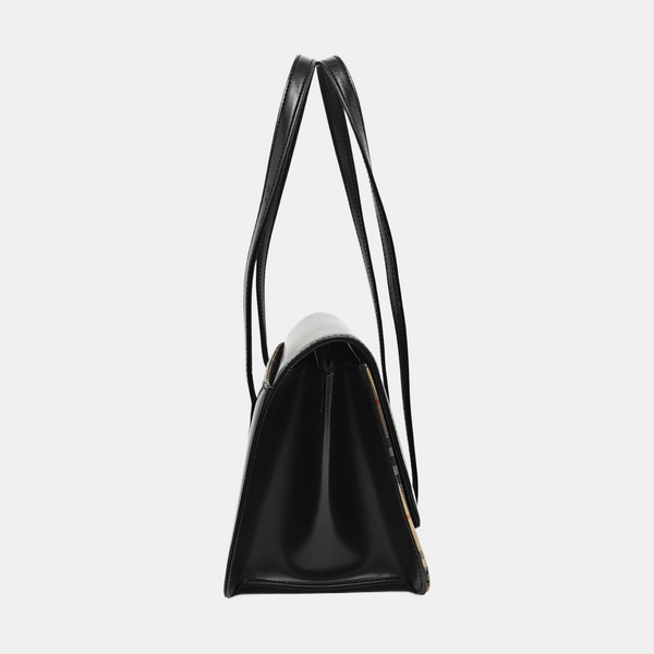 Calfskin Top Handle Bag Black