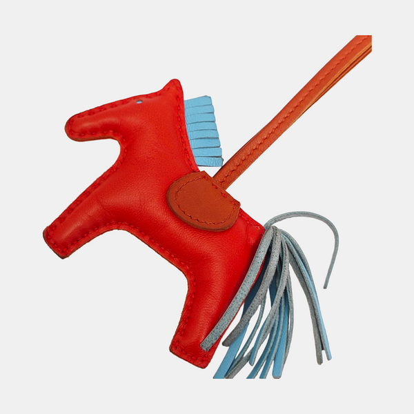 Leather Bag Charm Orange