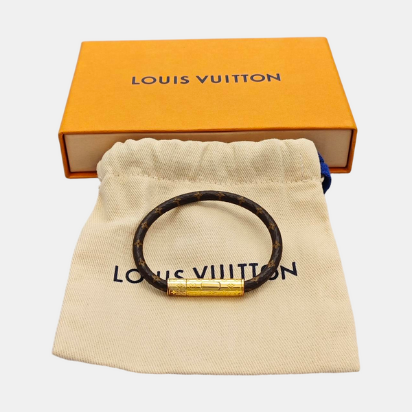 CONFIDENTIEL Coated Canvas Brown Bangle