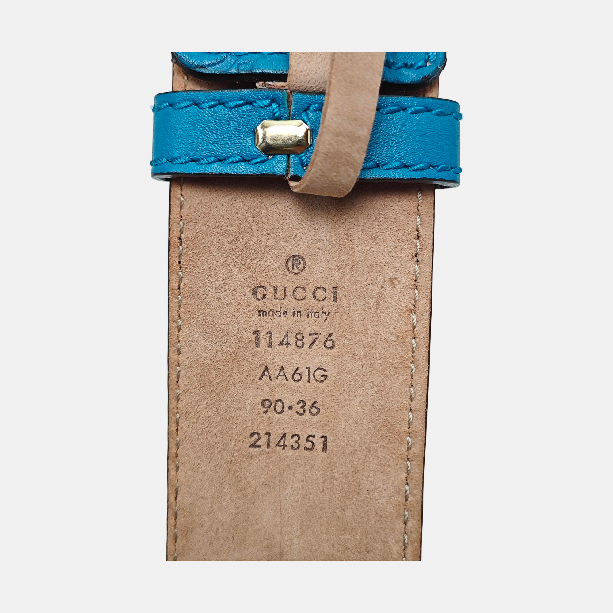 Leather Belt Blue