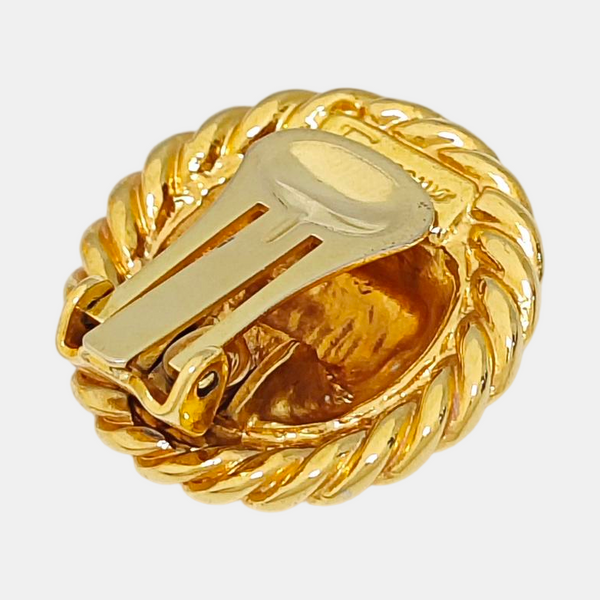 Metal Gold Clip On Earrings