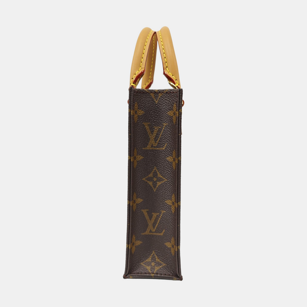 SAC PLAT Mini Monogram Coated Canvas Brown