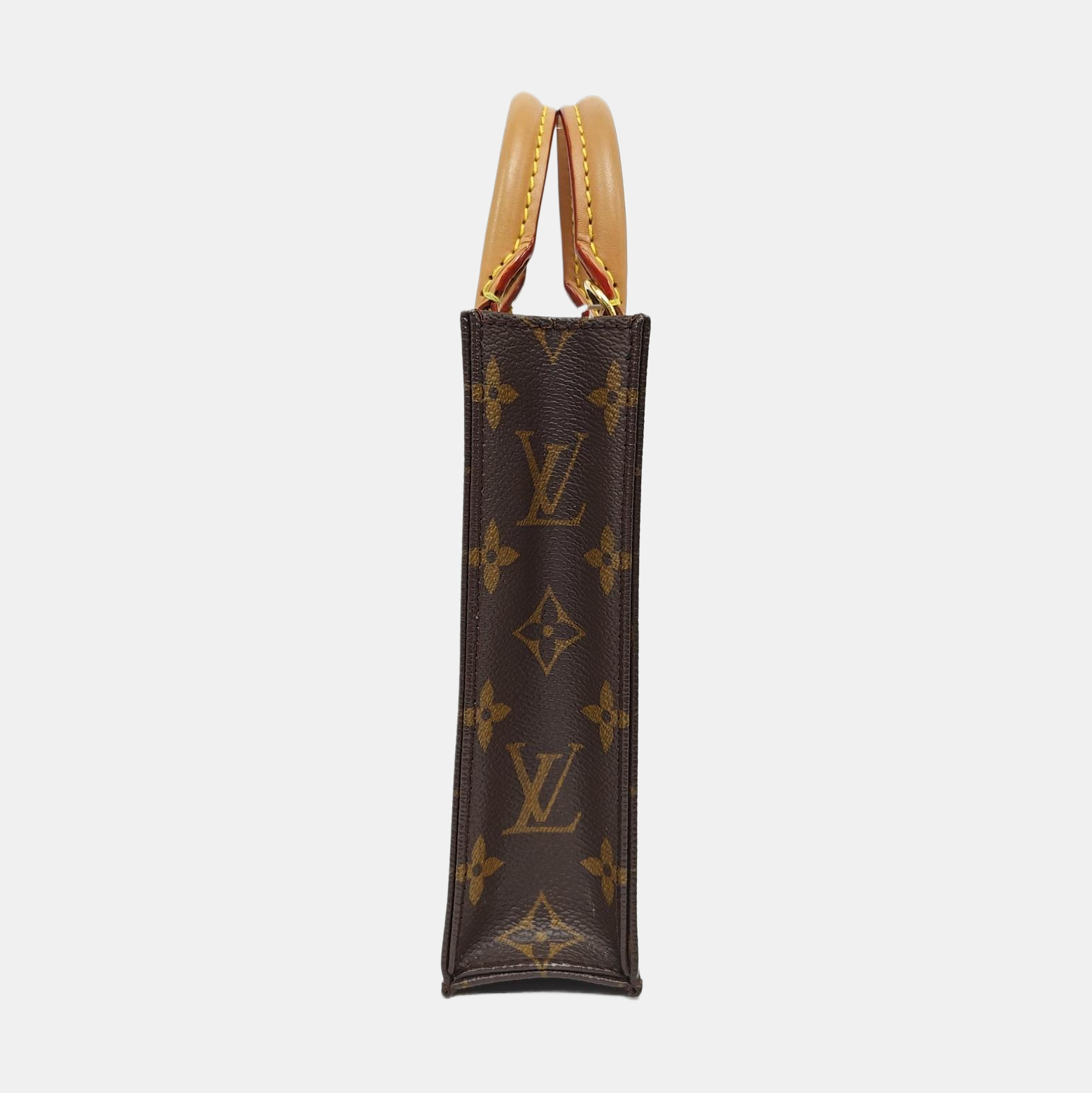 SAC PLAT Mini Monogram Coated Canvas Brown