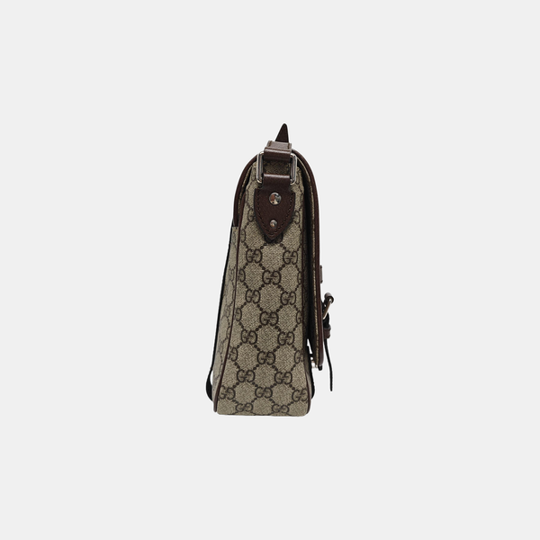 Monogram Coated Canvas Shoulder Bag Brown