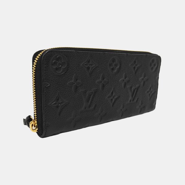 CLÉMENCE Monogram Calfskin Black Wallet