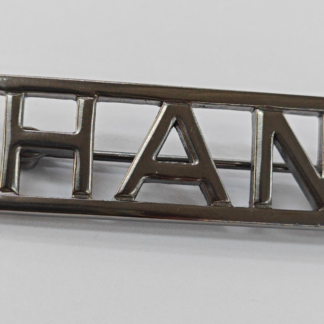 Metal Gray Brooch