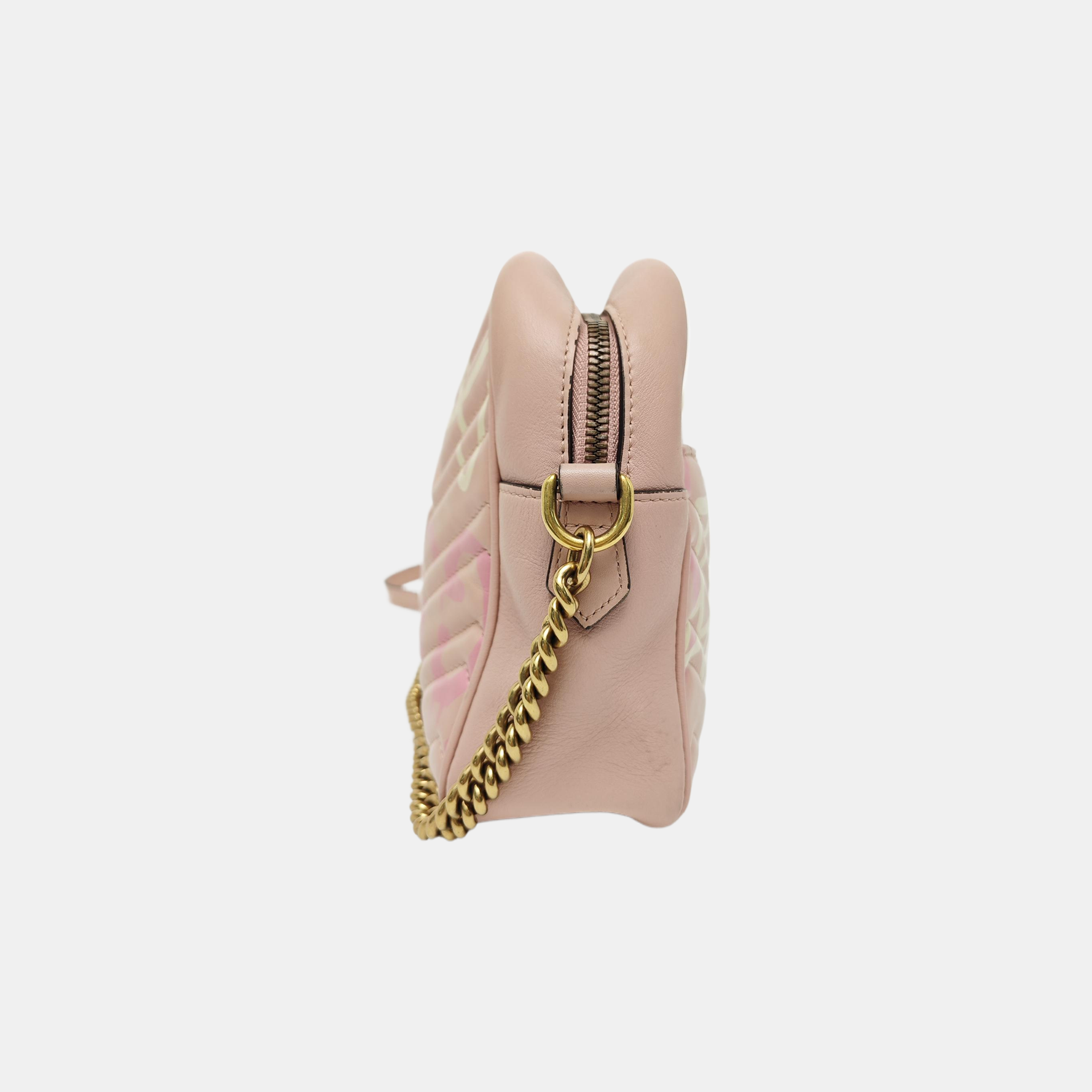 GG Marmont Medium Quilted Calfskin Pink