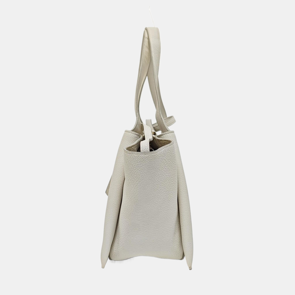 TRI FOLD Calfskin White