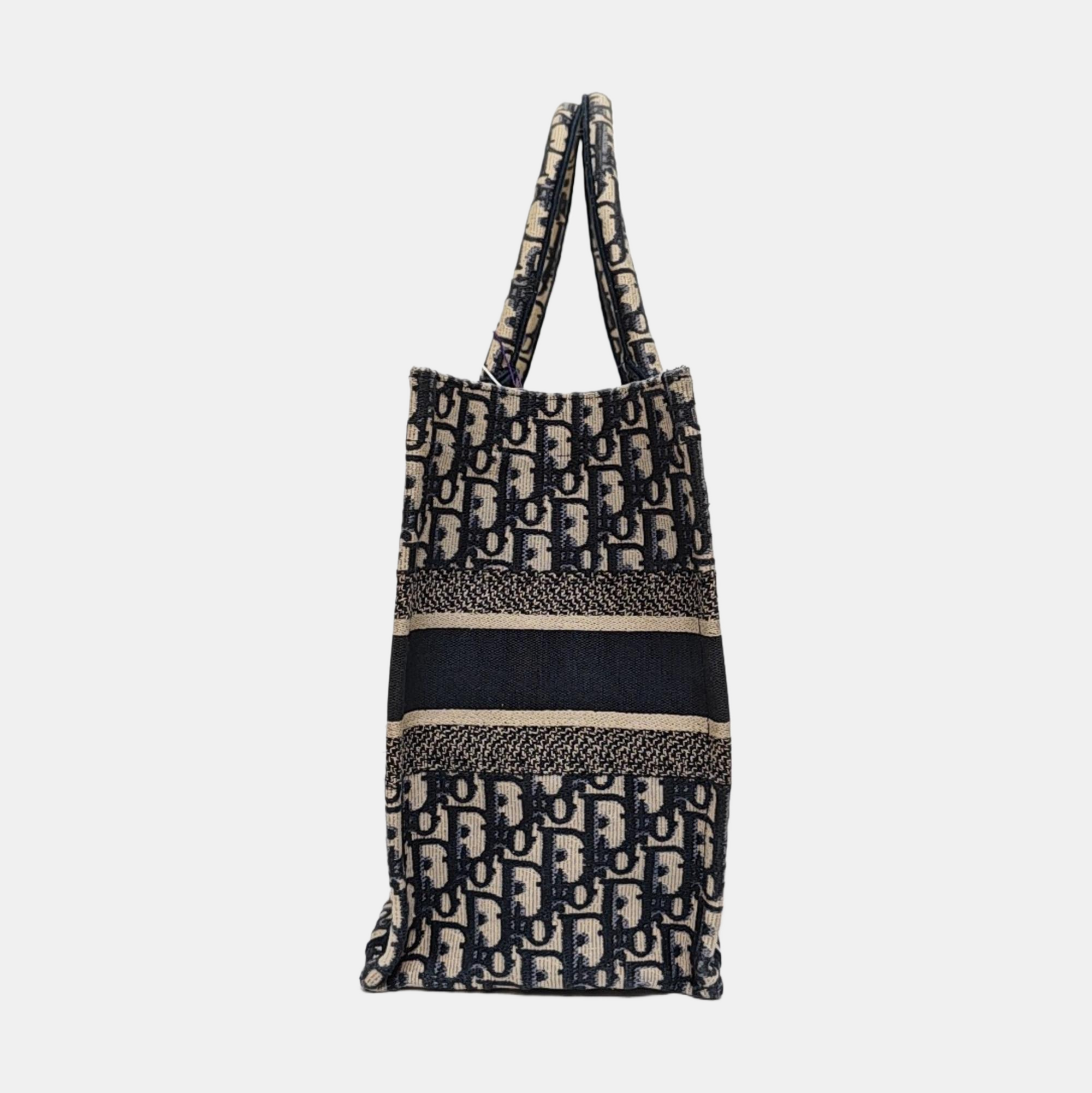 Book Tote Medium Oblique Canvas Blue