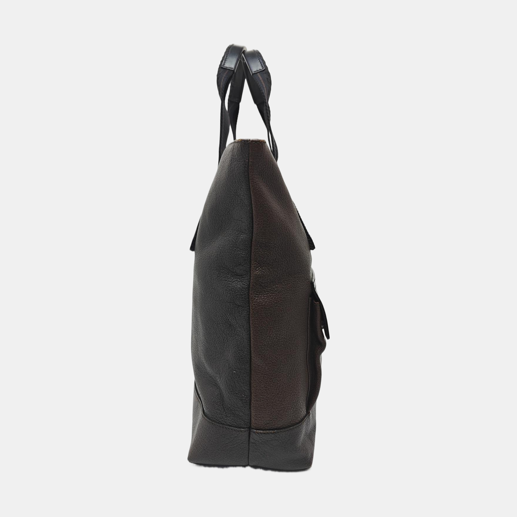 Calfskin Top Handle Bag Brown