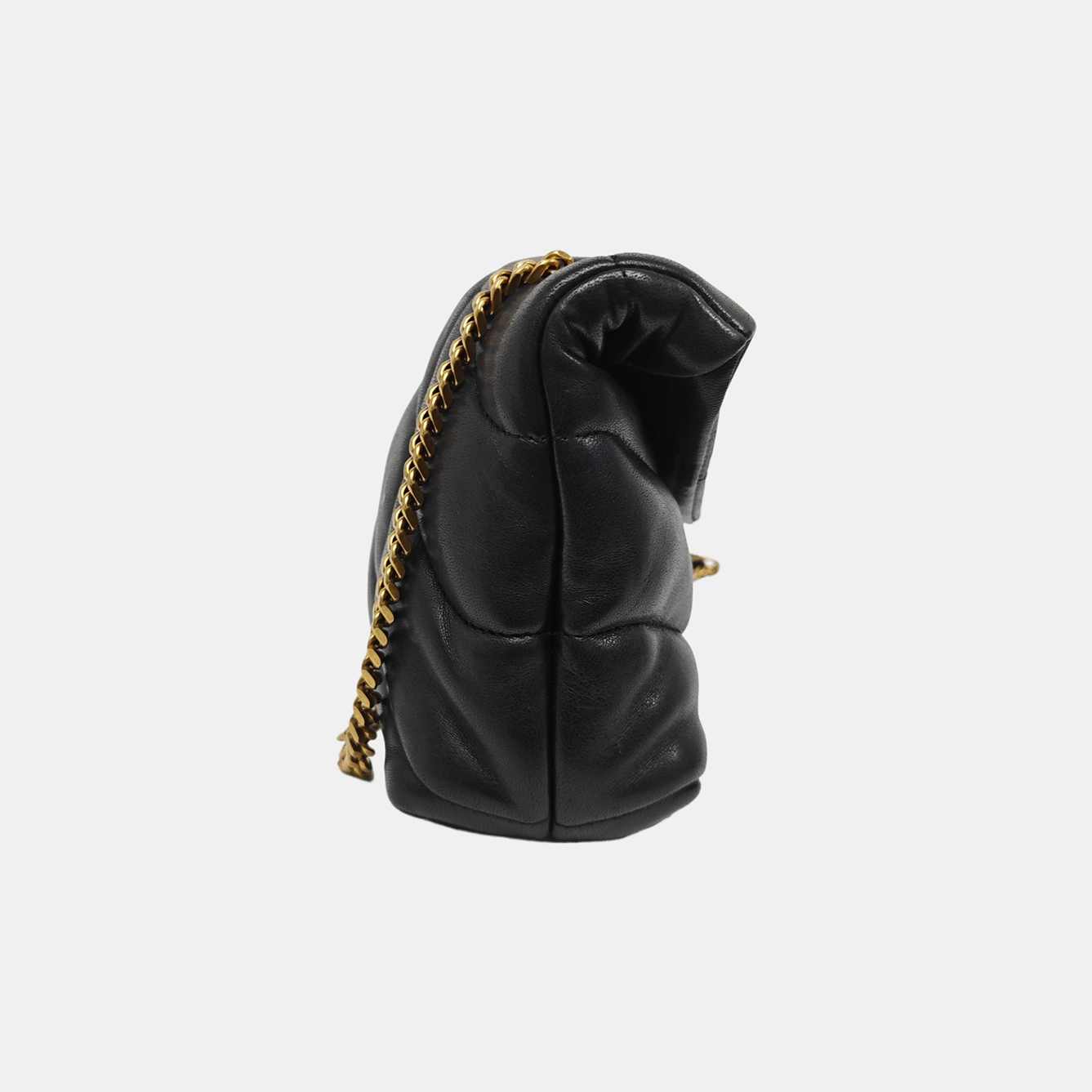 PUFFER Mini Chevron Lambskin Black