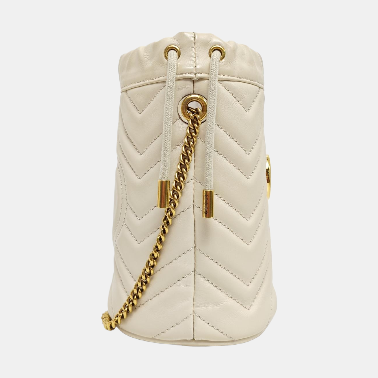 GG Marmont Mini Quilted Calfskin White