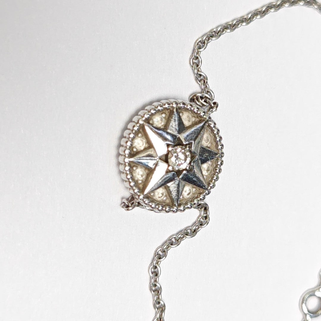 Rose Des Vents 18k White Gold Silver Bracelet