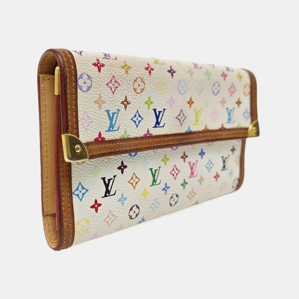 LV × TM INTERNATIONAL Monogram Coated Canvas White Wallet