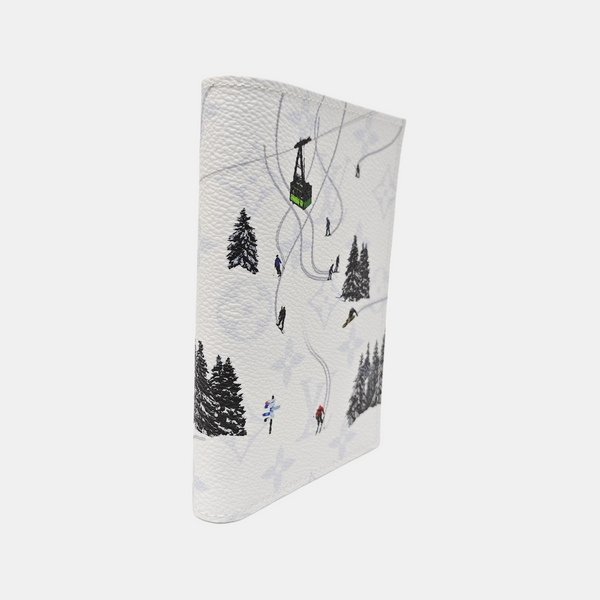 Coated Canvas Card Holder White