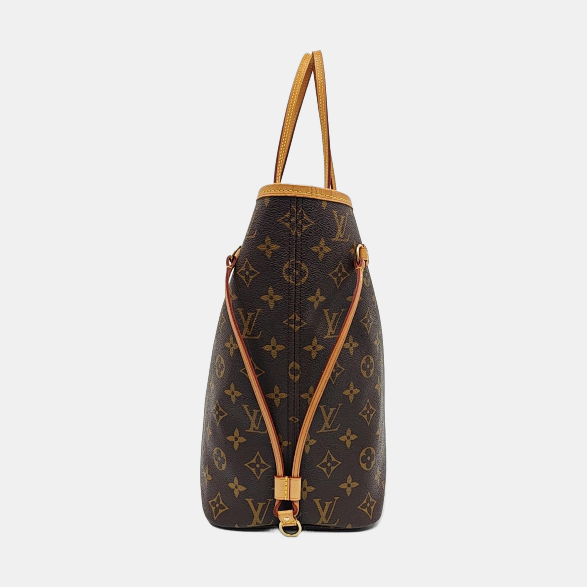NEVERFULL MM Monogram Coated Canvas Brown