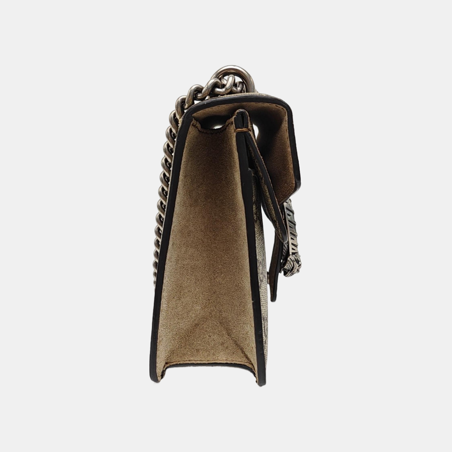 Dionysus Mini Monogram Coated Canvas Beige