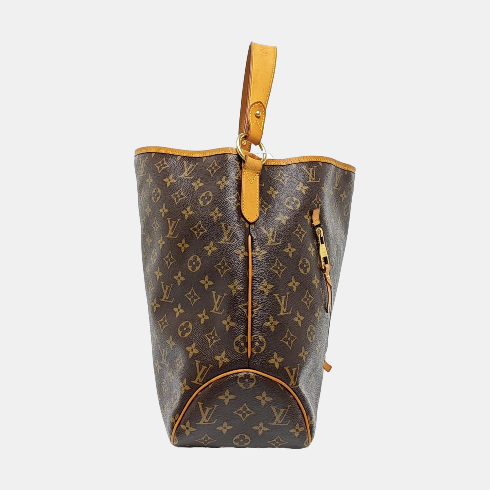 Monogram Coated Canvas Tote Bag Brown