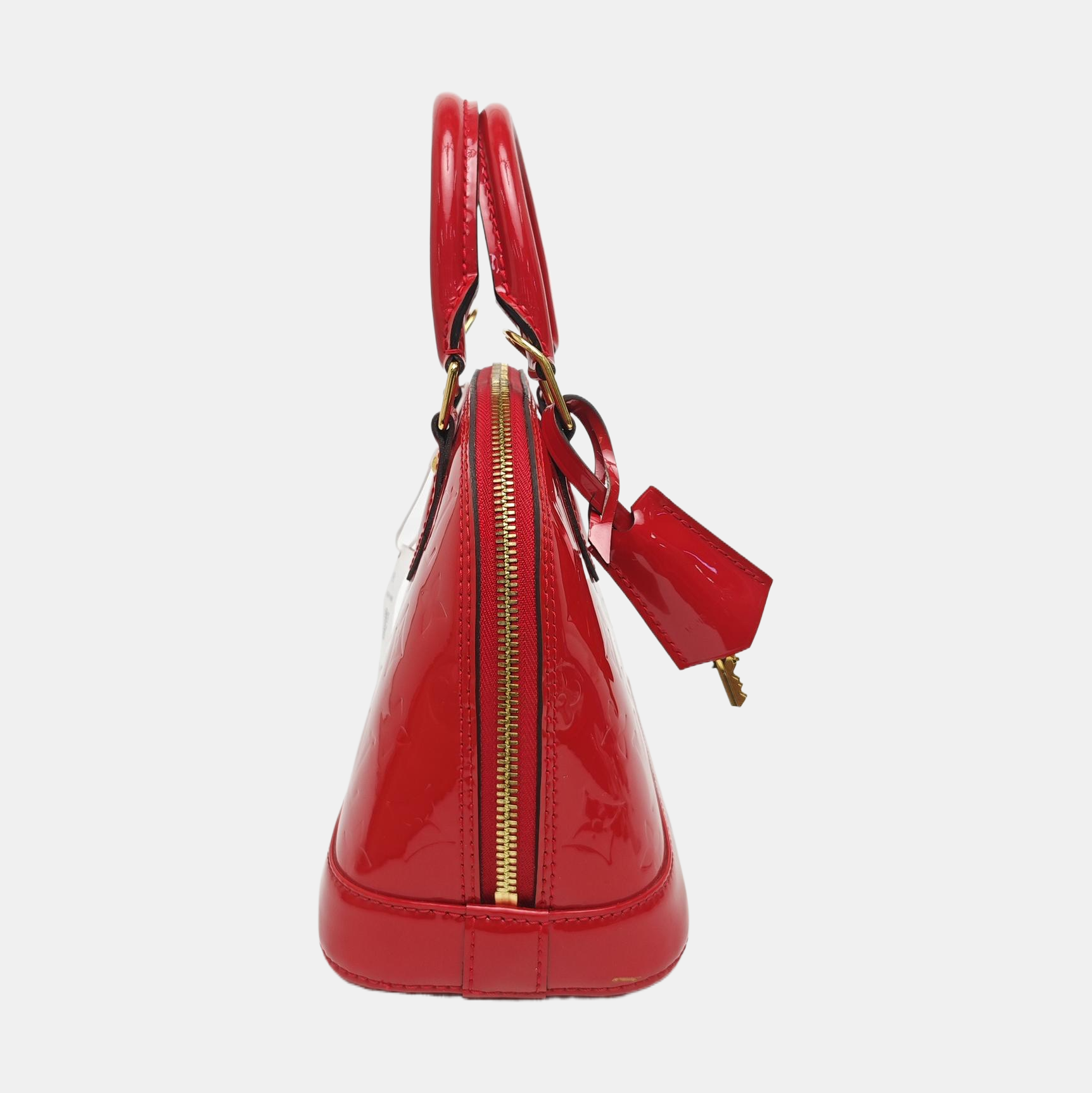 ALMA BB Monogram Patent Leather Red