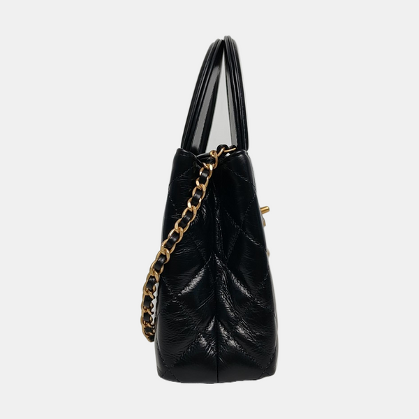 KELLY Mini Quilted Calfskin Black