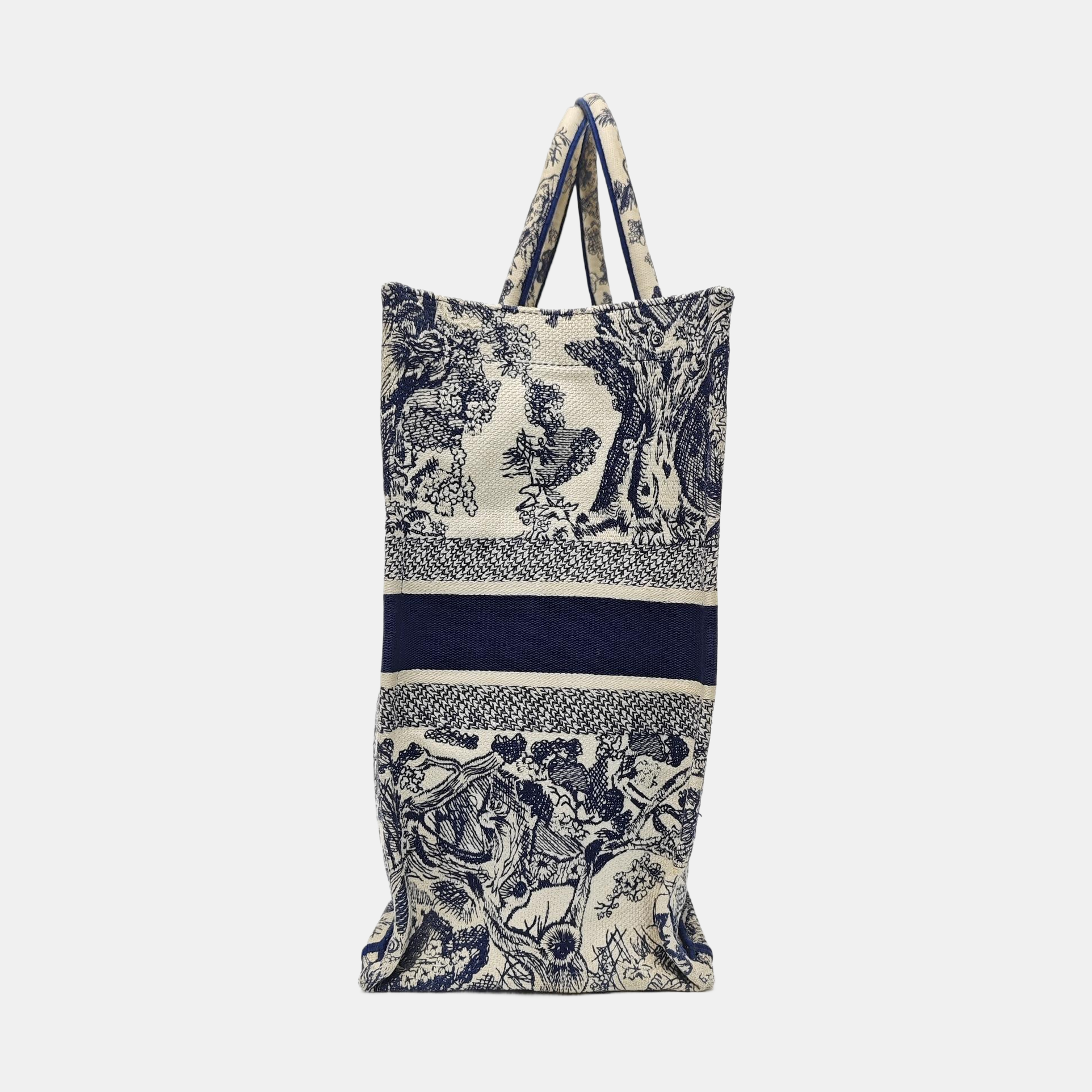 Book Tote Large Fabric Blue