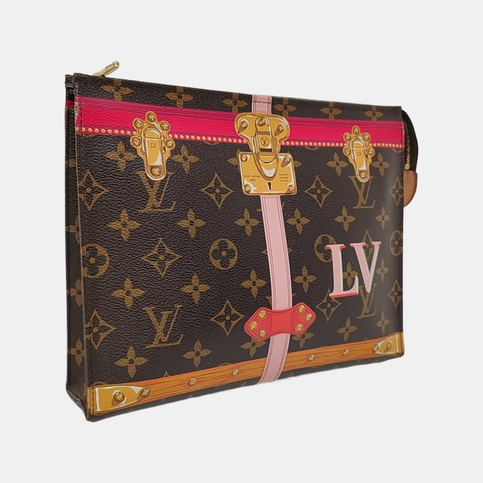 TOILET POCKET 26 Monogram Coated Canvas Brown