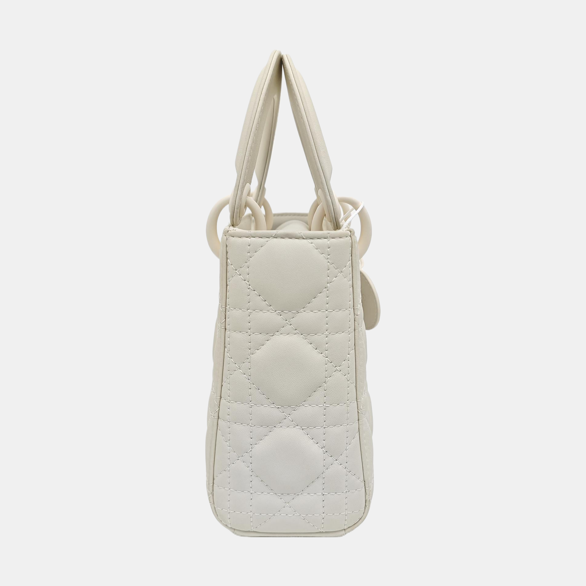 Lady Dior Mini Cannage Lambskin White