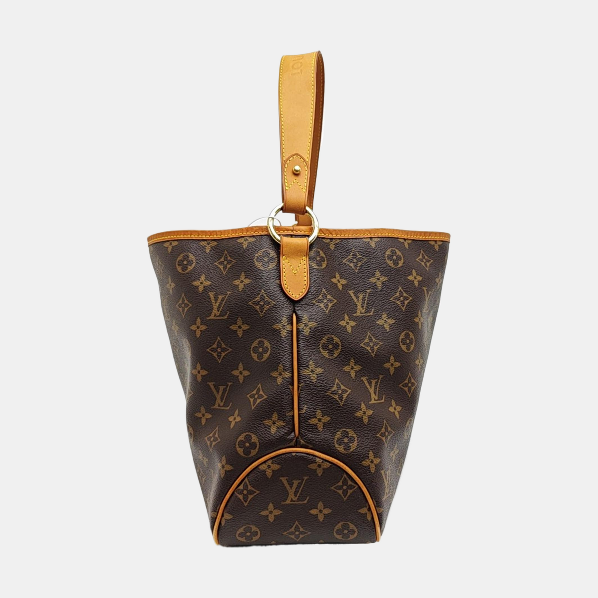 Monogram Coated Canvas Top Handle Bag Brown