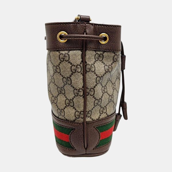 Ophidia Mini Monogram Coated Canvas Beige