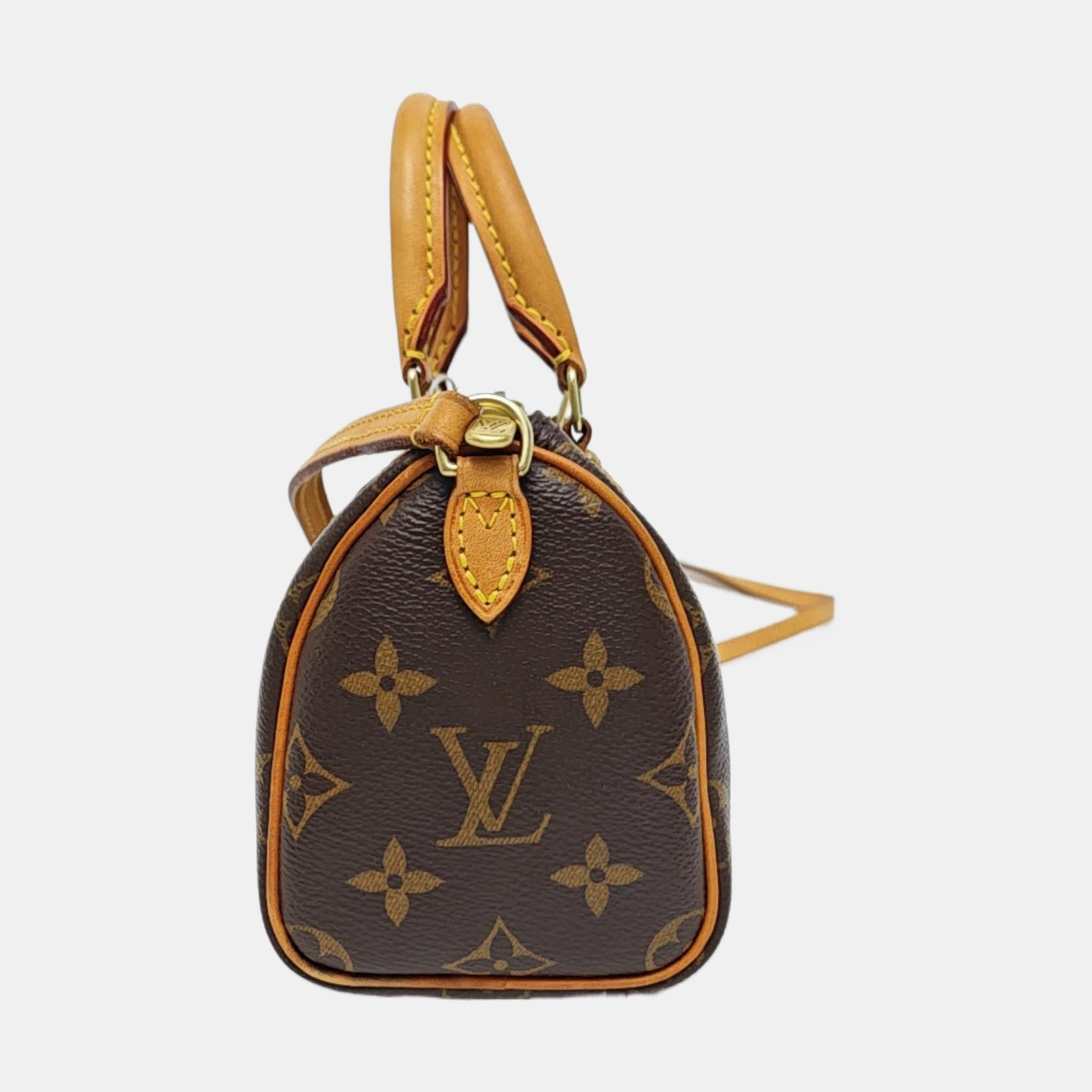 SPEEDY Nano Monogram Coated Canvas Brown