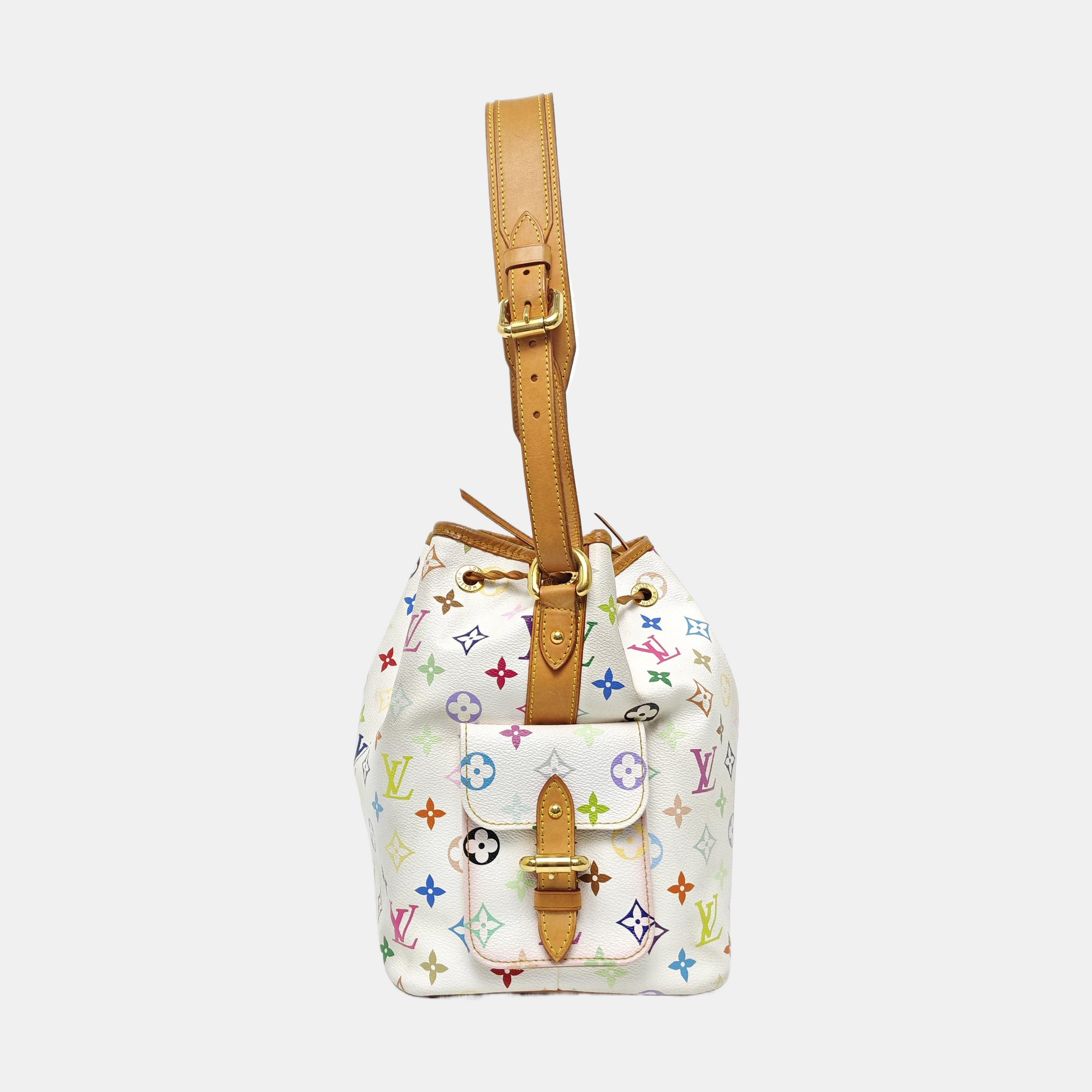 LV × TM NÉONOÉ MM Monogram Coated Canvas White