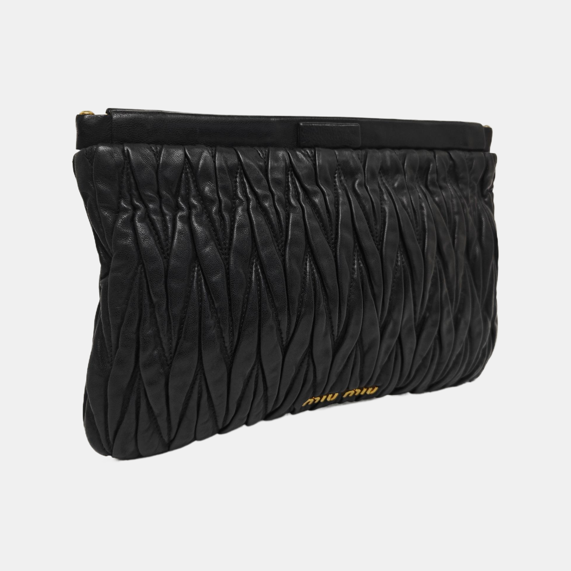 Lambskin Clutch Black