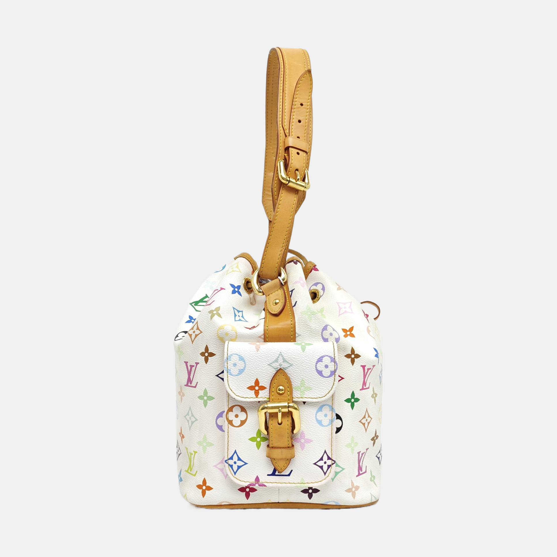 LV × TM NÉONOÉ MM Monogram Coated Canvas White