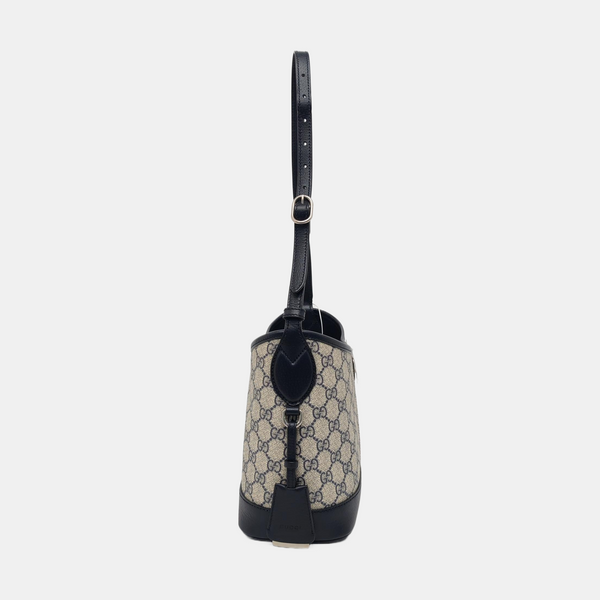Ophidia Small Monogram Coated Canvas Beige