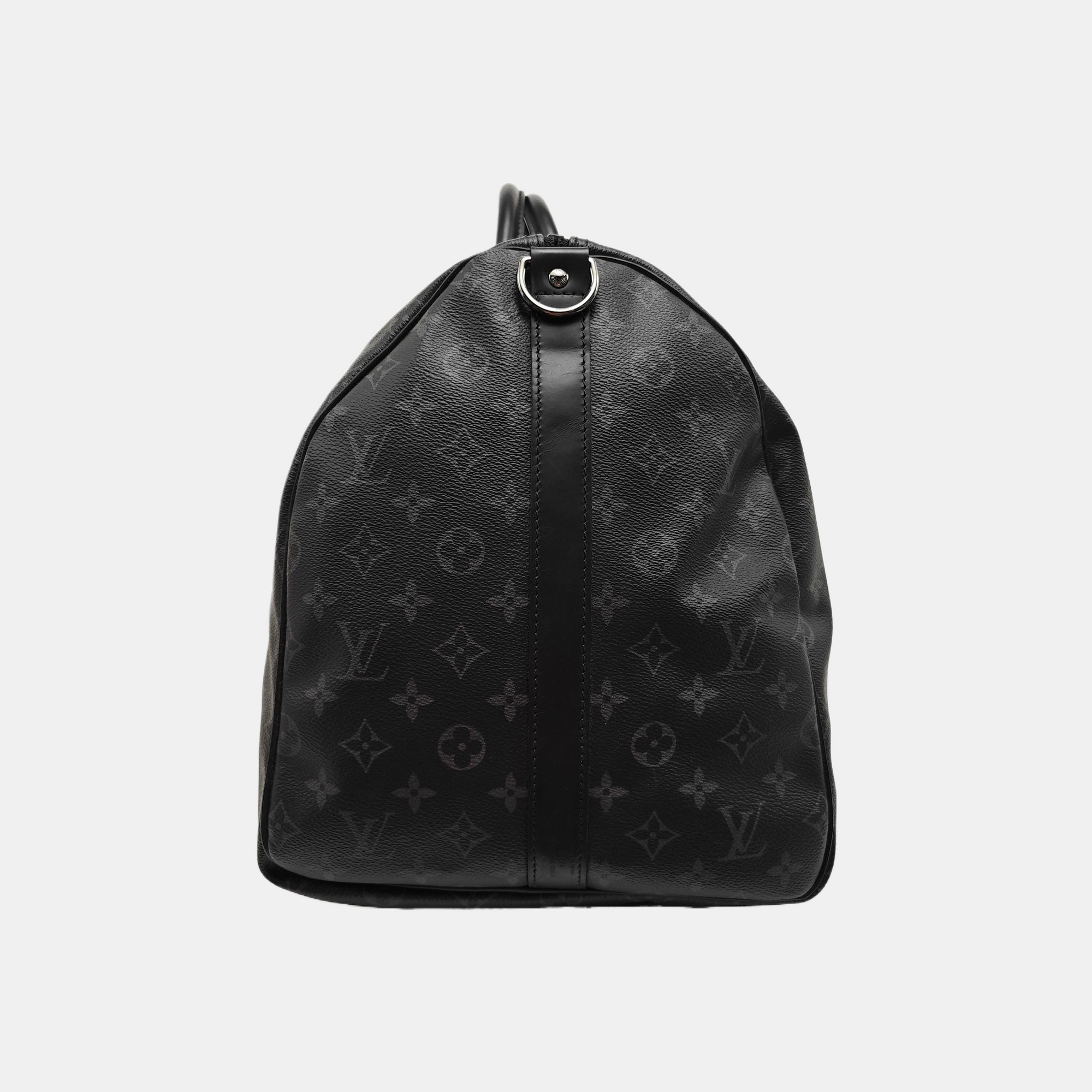KEEPALL 55 Monogram Coated Canvas Black